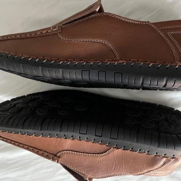 SHAIRE Mens casual leather loafers 11,HOLLOW crew  & new SPX fit socks main image 8
